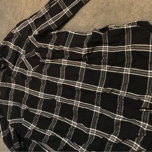 Long plaid button up shirt